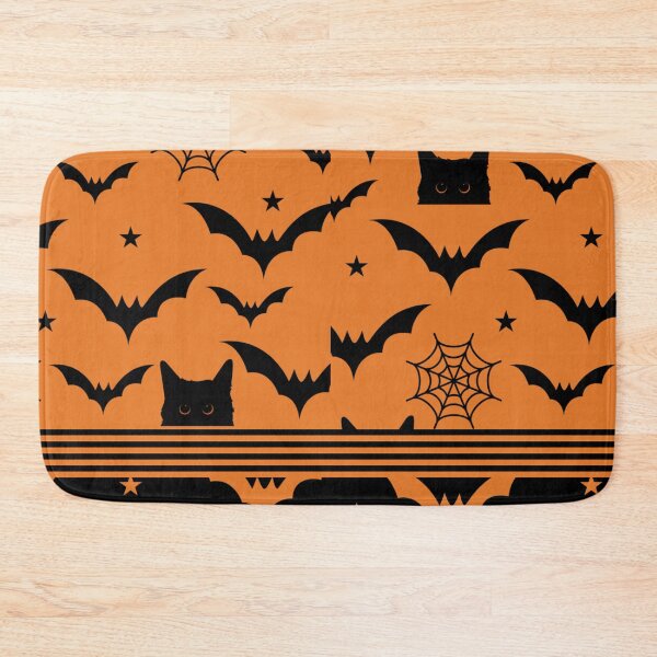 Item preview,  Black Cat Halloween Bats Seamless Orange Mixed Pattern  designed and sold by Raise2Shine.