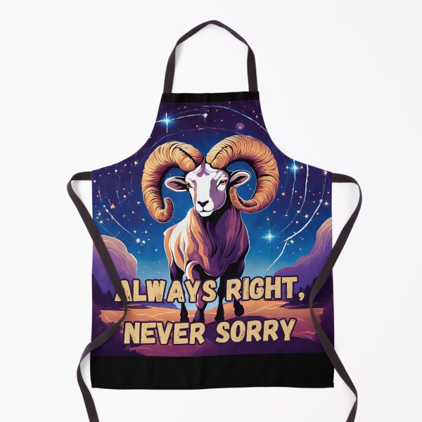 Item preview, Aries Zodiac Sign – "Always Right, Never Sorry" Funny T-Shirt Design designed and sold by CrazyDuoTeam.