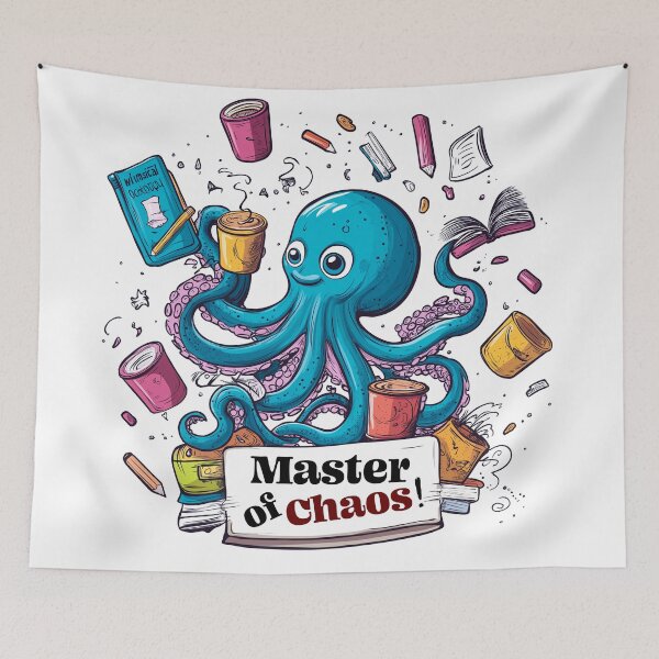 Item preview, "Master of Chaos!" a colorful and cartoonish style Design, with a sense of humor and lightheartedness. designed and sold by HEMRO.
