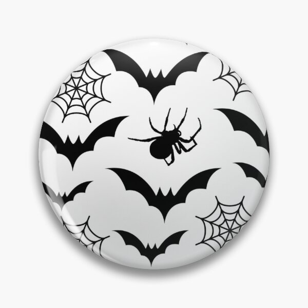 Item preview, Bats Halloween Spider Seamless  Black White Pattern designed and sold by Raise2Shine.