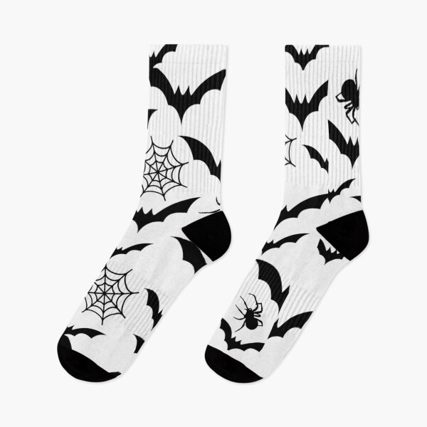 Item preview, Bats Halloween Spider Seamless  Black White Pattern designed and sold by Raise2Shine.