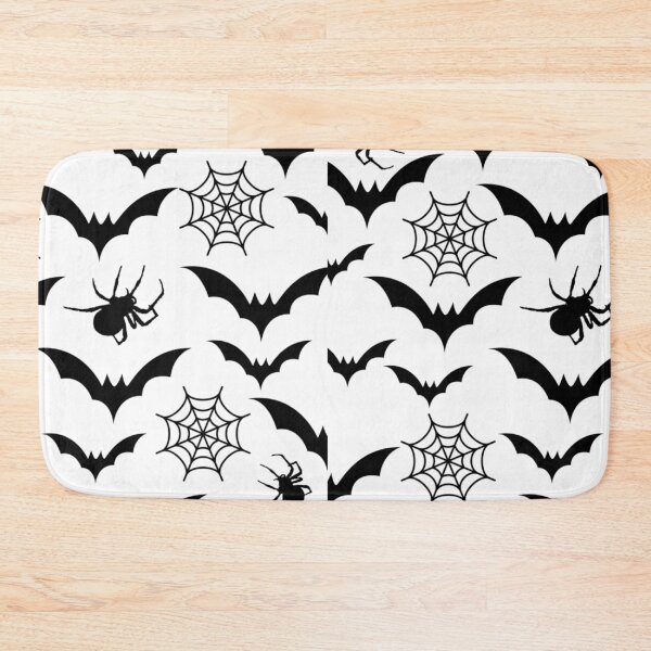 Item preview, Bats Halloween Spider Seamless  Black White Pattern designed and sold by Raise2Shine.