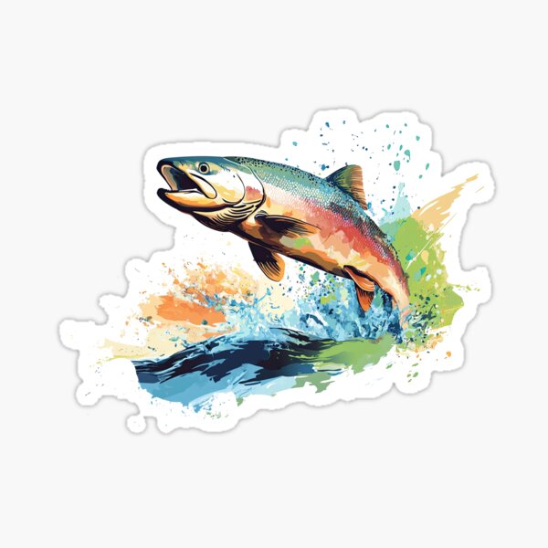 Item preview, Leaping Salmon designed and sold by jeasolar.