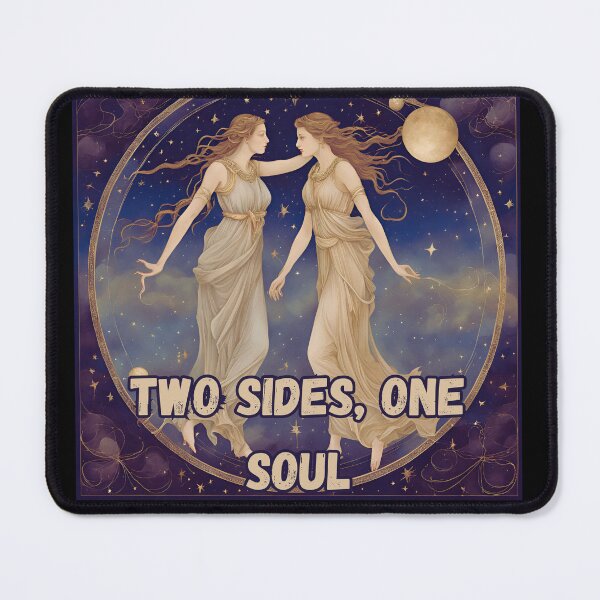 Item preview, Gemini Zodiac Sign – "Two Sides, One Soul" Dynamic T-Shirt Design designed and sold by CrazyDuoTeam.