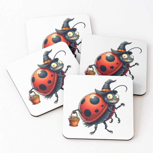 Item preview, Cute Halloween Ladybug Witch Sticker designed and sold by VelvetClawStudio.