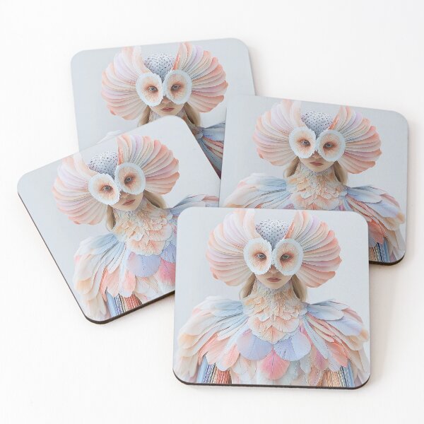 Item preview, "Elaborate Owl-Themed Fashion in Iridescent Palette" designed and sold by MacroArtHub.