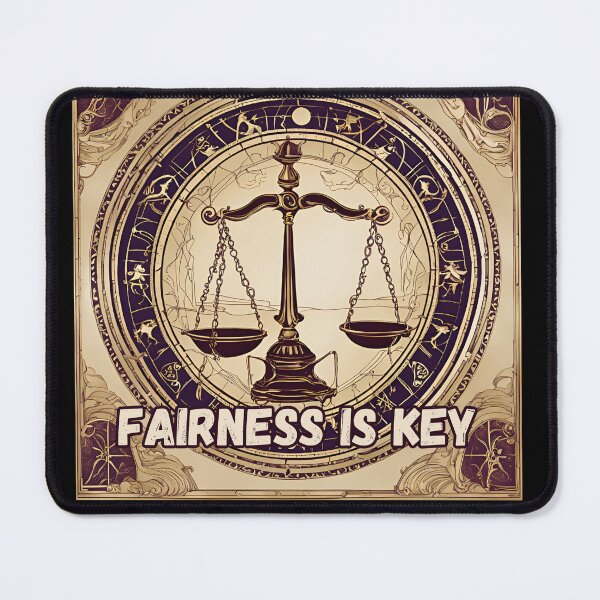 Item preview, Libra Zodiac Sign – "Fairness Is Key" Justice-Focused T-Shirt Design designed and sold by CrazyDuoTeam.