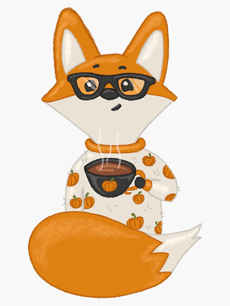 Thumbnail 3 of 3, Sticker, Cozy Fox designed and sold by rinalynnedotcom.