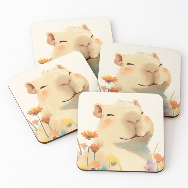 Item preview, Happy as Capybara designed and sold by AshiraCreations.