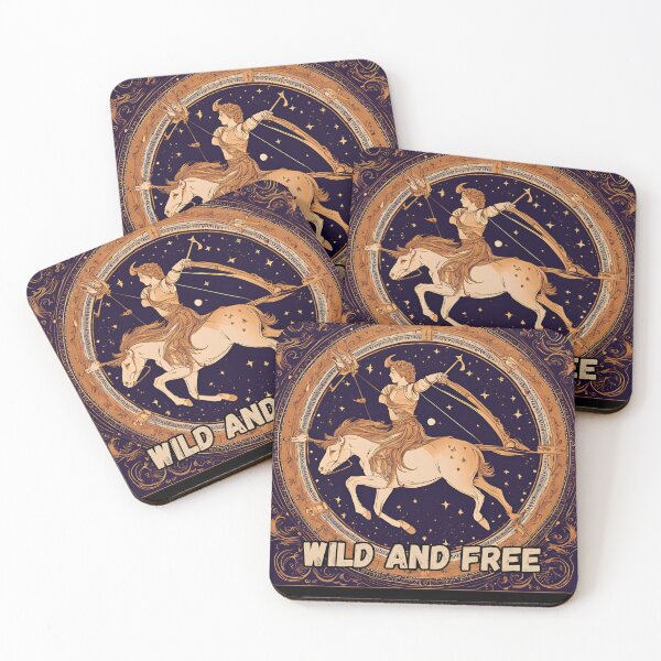 Item preview, Sagittarius Zodiac Sign – "Wild and Free" Spirit-Led T-Shirt Design designed and sold by CrazyDuoTeam.