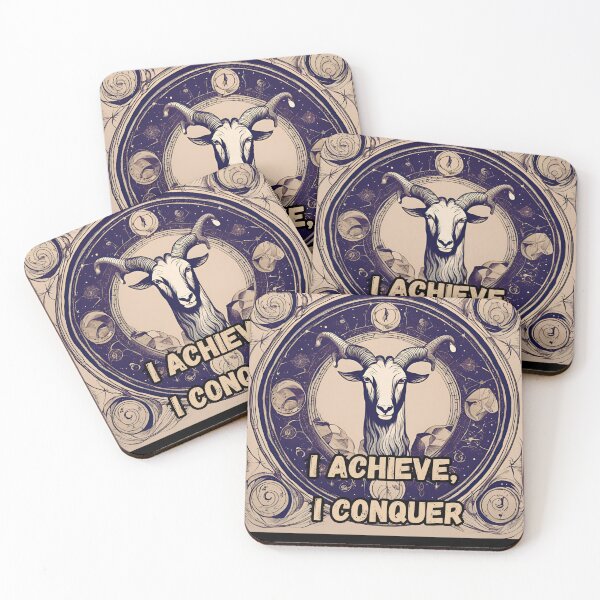 Item preview, Capricorn Zodiac Sign – "I Achieve, I Conquer" Empowering T-Shirt Design designed and sold by CrazyDuoTeam.