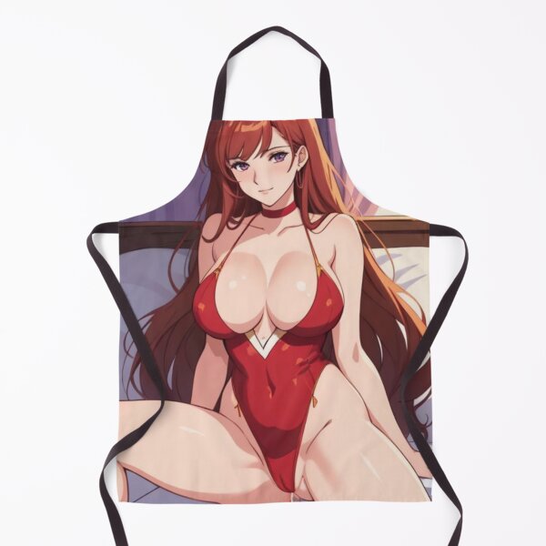 Aperçu de l'œuvre Maillot de bain une pièce aux cheveux roux et aux gros seins Anime créée et vendue par SakuraBakaSan.