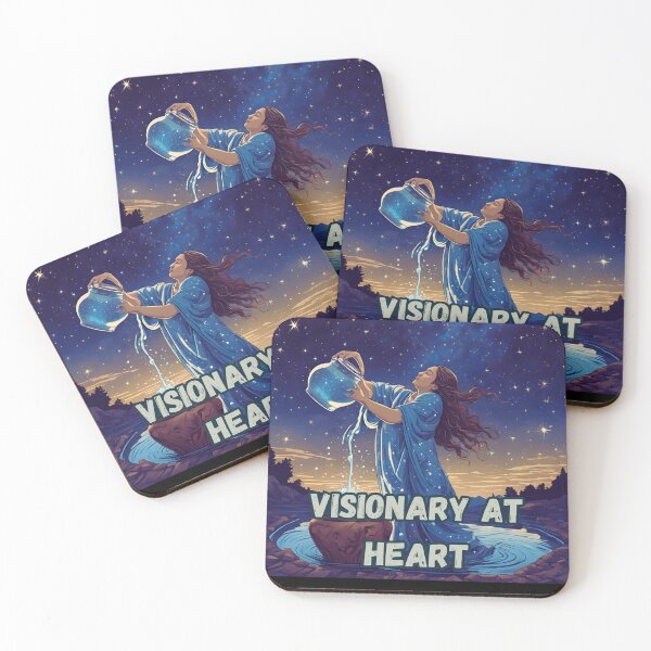 Item preview, Aquarius Zodiac Sign – "Visionary at Heart" Innovative T-Shirt Design designed and sold by CrazyDuoTeam.