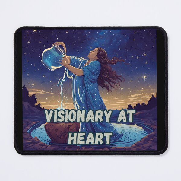 Item preview, Aquarius Zodiac Sign – "Visionary at Heart" Innovative T-Shirt Design designed and sold by CrazyDuoTeam.
