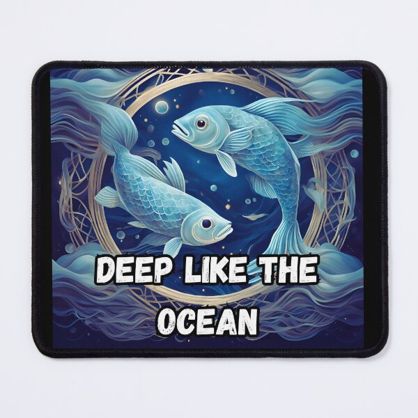 Item preview, Pisces Zodiac Sign – "Deep Like the Ocean" Soulful T-Shirt Design designed and sold by CrazyDuoTeam.