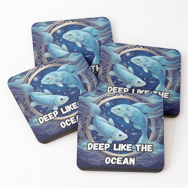 Item preview, Pisces Zodiac Sign – "Deep Like the Ocean" Soulful T-Shirt Design designed and sold by CrazyDuoTeam.