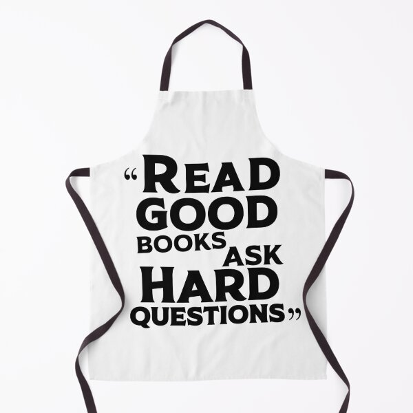 Item preview, Read good books and ask hard questions quote books lover designed and sold by REDDLINE.