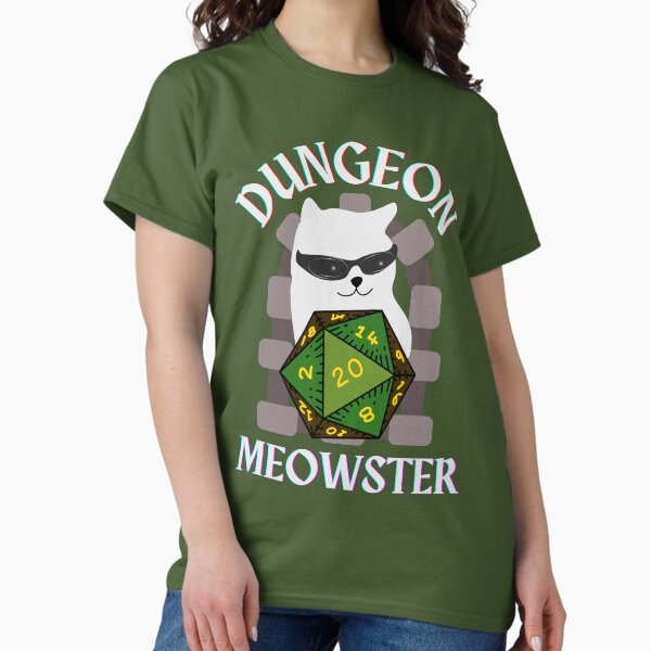 Item preview,  Dungeon Meowster, DND, Funny Cat Design, D20 designed and sold by Sun Sand & Sea Art.