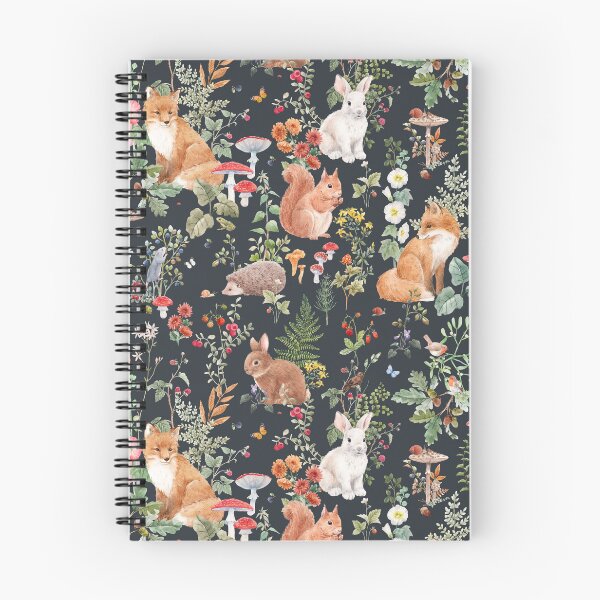 Item preview, Woodland Animals with a Vibrant Botanical Environment Pattern, Fox, Rabbit, Hedgehog designed and sold by CEB1700.