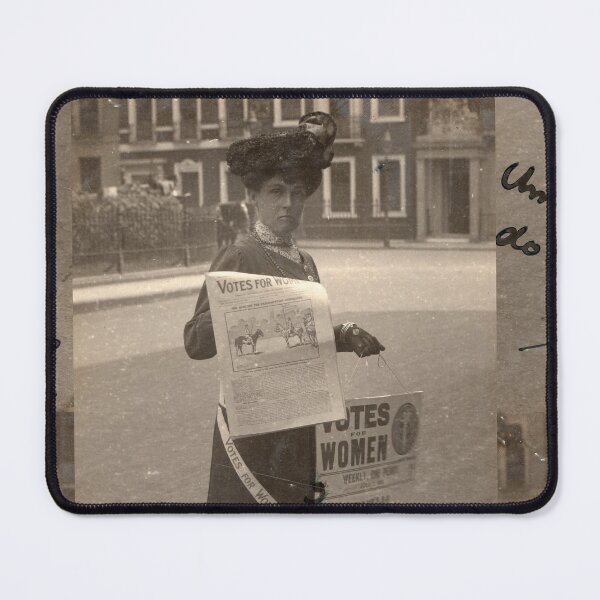 Item preview, SUFFRAGETTE MISS KELLY with sign VOTES FOR WOMEN designed and sold by MTD-Archives.