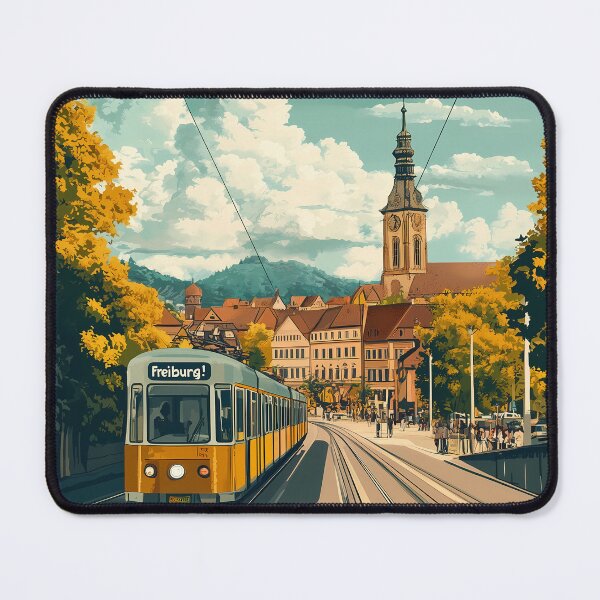 Item preview, Freiburg im Breisgau Vintage Style Travel Poster designed and sold by north-sky.