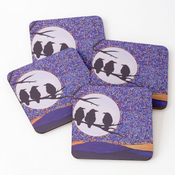 Item preview, Three ravens in a moonlit tree designed and sold by Rachel Olynuk.