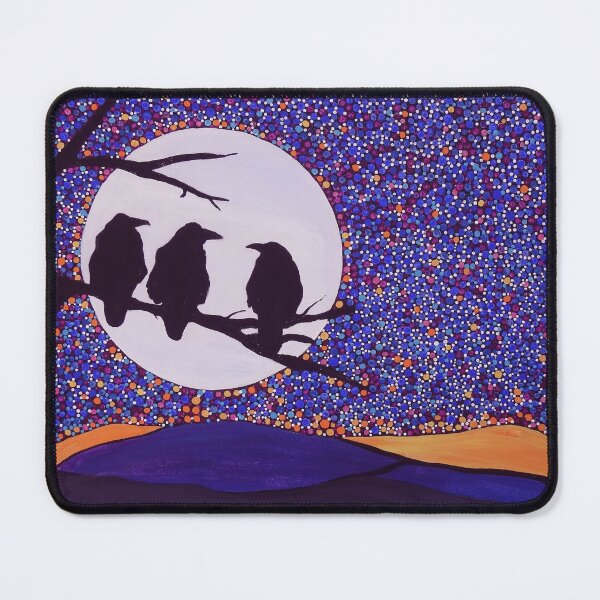 Item preview, Three ravens in a moonlit tree designed and sold by Rachel Olynuk.