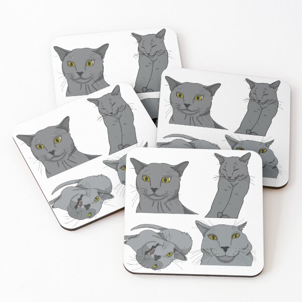 Item preview, Grey Cat Making Faces designed and sold by ZetasMedia.