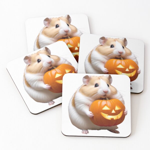 Item preview, CUTE HAMSTER WITH JACK O LANTERN HALLOWEEN  STICKER designed and sold by Arts4U.