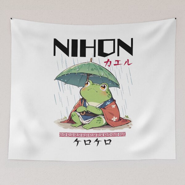 Item preview, Green Frog with Umbrella  designed and sold by Musashi1996Art.