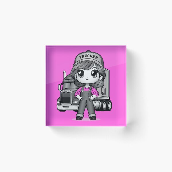 Item preview, Kawaii Girl Truck Driver designed and sold by ITSAGIRLSWORLD2.