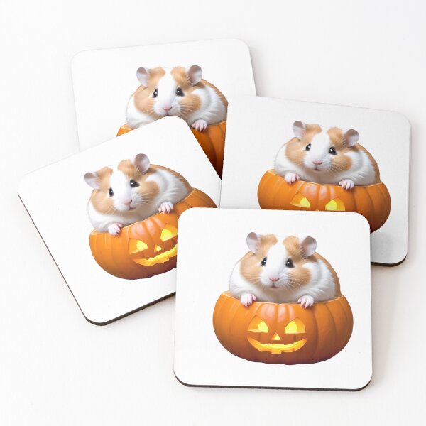 Item preview, ADORABLE HAMSTER IN HALLOWEEN PUMPKIN STICKER designed and sold by Arts4U.