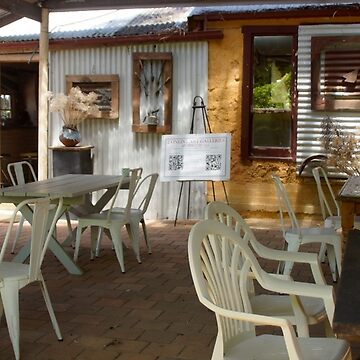 Artwork thumbnail, Pergola at Magpie Springs near the Art Gallery and Cellar Door by Adelaide artist Avril Thomas at Magpie Springs by MagpieSprings