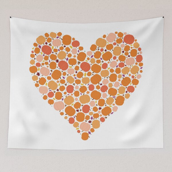 Item preview, Autumn Pumpkin Heart Fall Leaves Colors October designed and sold by JoyfulJen.