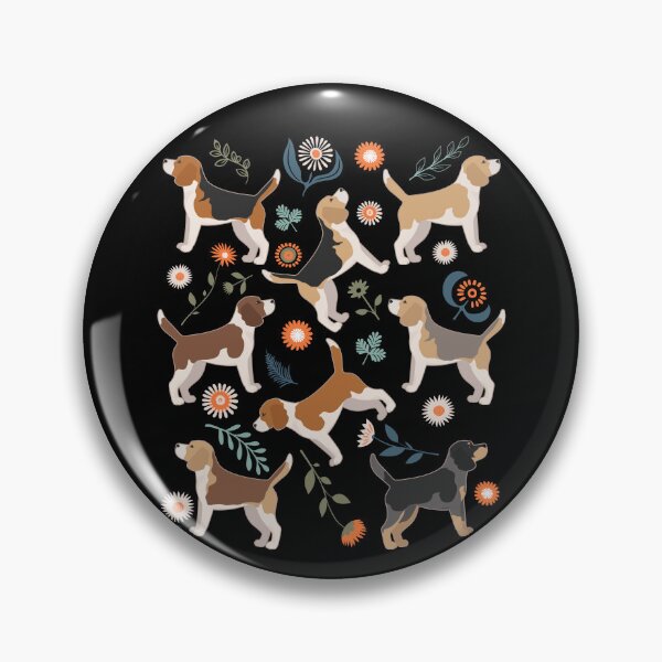 Item preview, Beagle Dog Flowers designed and sold by Clara Hollins.