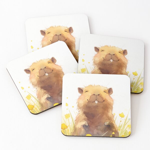 Item preview, Happy as a Capybara Can Be designed and sold by AshiraCreations.