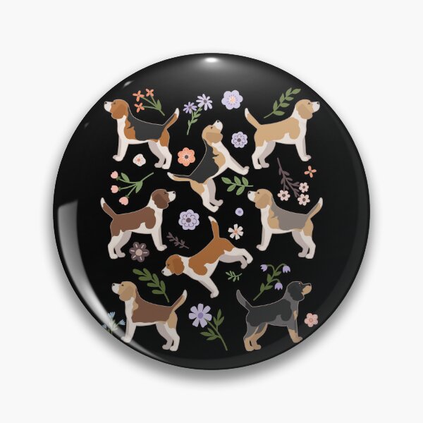 Item preview, Beagle Dog Flowers designed and sold by Clara Hollins.