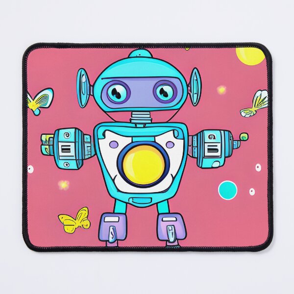 Item preview, Blue Robot with Yellow Belly designed and sold by omgnovalynn.
