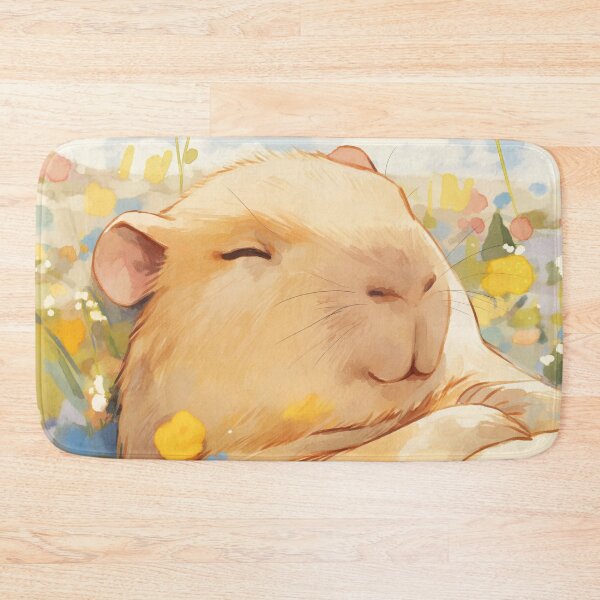 Item preview, Capybara Resting in Peaceful Pastures designed and sold by AshiraCreations.
