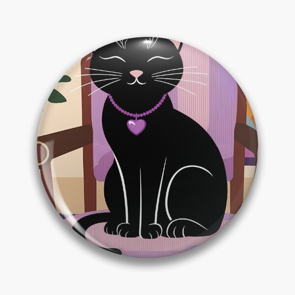 Item preview, Black Cat and Vibrant Retro Patterns designed and sold by Dshoppin.
