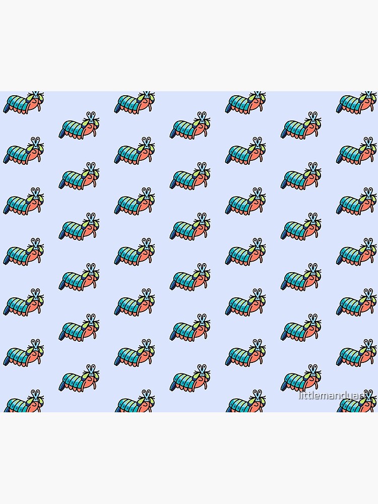 Thumbnail 6 of 6, Throw Blanket, Mantis Shrimp designed and sold by littlemandyart.