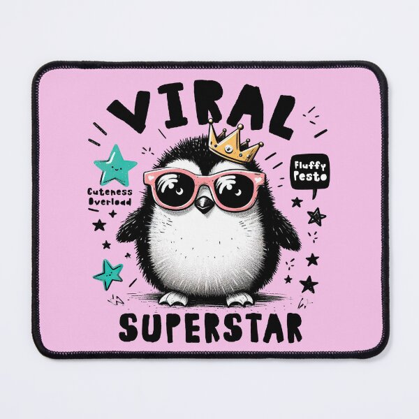 Item preview, Pesto's Viral Royalty: Trendy Penguin Illustration designed and sold by H Jonas.