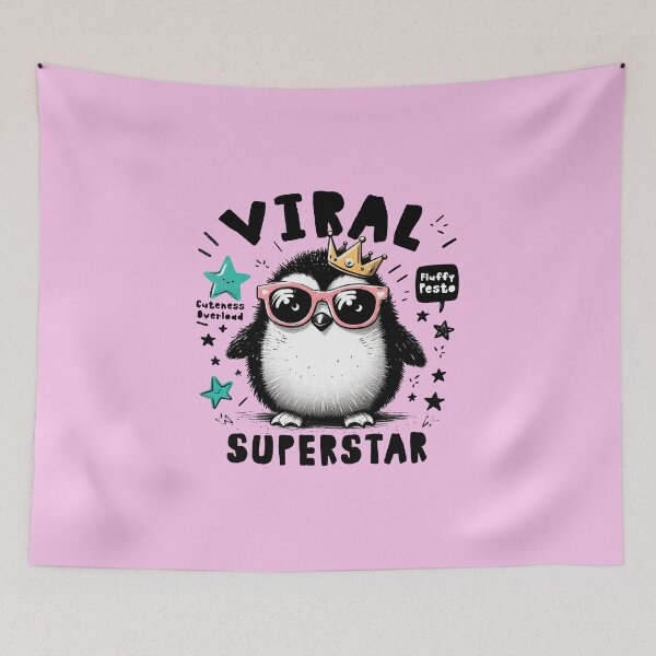Item preview, Pesto's Viral Royalty: Trendy Penguin Illustration designed and sold by H Jonas.