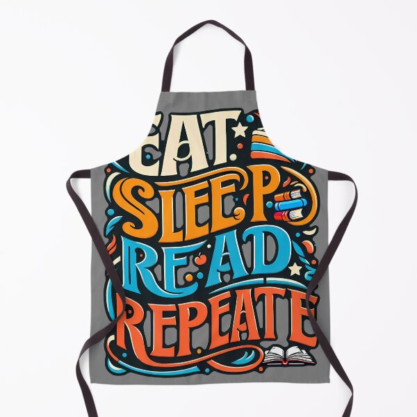 Item preview, eat sleep read repeat, typography designed and sold by maxmaj.