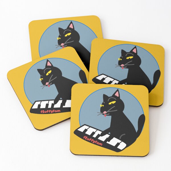 Item preview, Pianist black cat with a keyboard designed and sold by fluffyfamcraft.