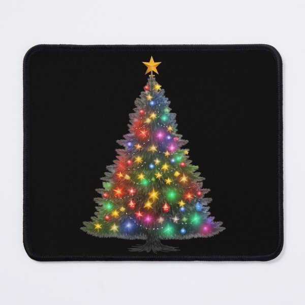 Item preview, Brightly Lit Traditional Christmas Tree designed and sold by stainedglass101.