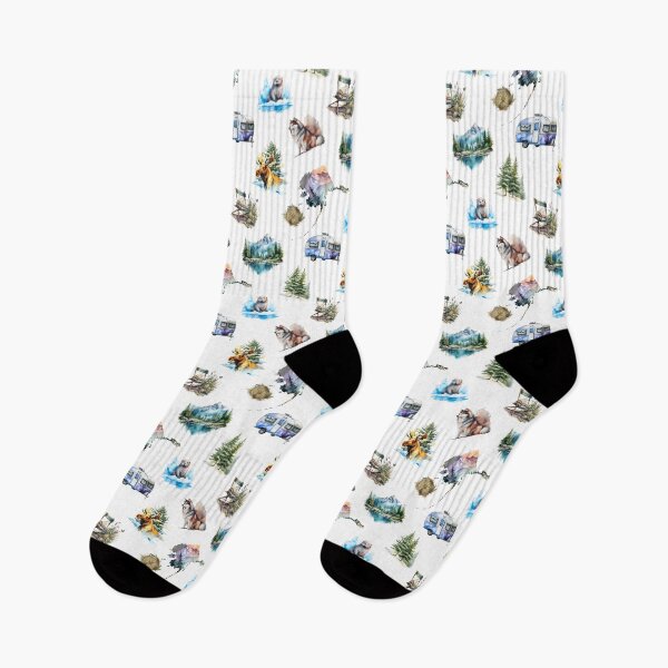 Item preview, Camping in Alaska: Watercolor Pattern designed and sold by XanderWitch Creative.