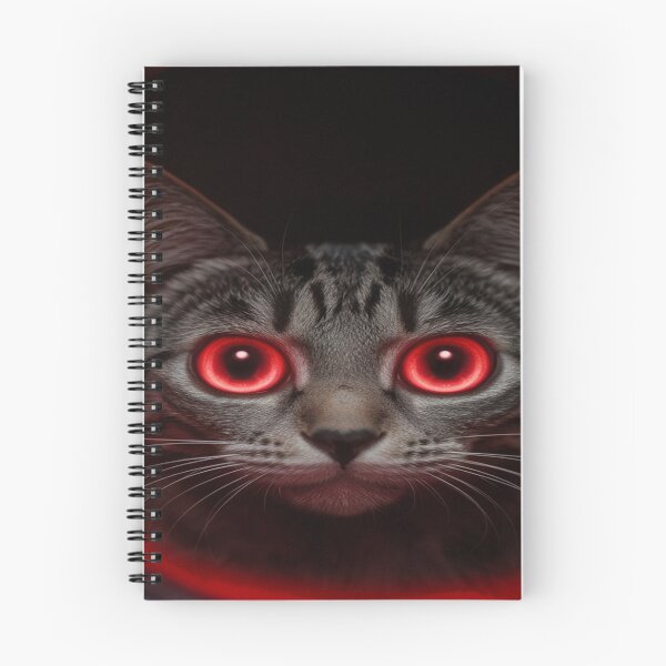 Item preview, Hypnotic Cat with Glowing Red Eyes – Mysterious Animal Art designed and sold by Tekumart.
