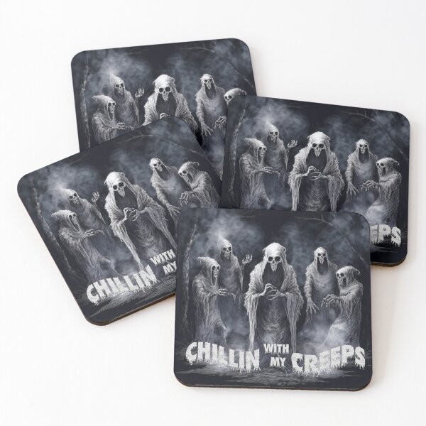 Item preview, Chillin’ with my creeps - five ghouls designed and sold by umelec.