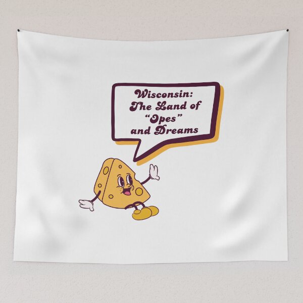 Item preview, Wisconsin The Land of Opes and Dreams Retro Cheese Graphic designed and sold by rosaliemillen.